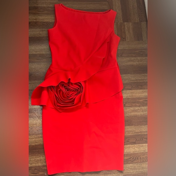 🧡Sold🧡 Chiara Boni La Petite Robe Morny Sleeveless Geranium Rose Detailed - Picture 11 of 14